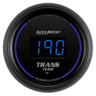 AutoMeter GAUGE, TRANS TEMP, 2 1/16" , 340 Degrees F, DIGITAL, BLACK DIAL W/ BLUE LED 6949