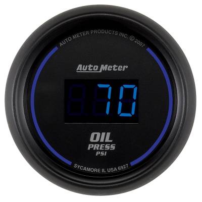 AutoMeter GAUGE, OIL PRESSURE, 2 1/16" , 100PSI, DIGITAL, BLACK DIAL W/ BLUE LED 6927