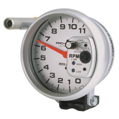 AutoMeter GAUGE, TACH, 5" , 11K RPM, PEDESTAL W/ QUICK LITE, W/PEAK MEMORY, ULTRA-LITE 6858