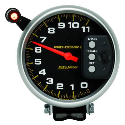 AutoMeter GAUGE, TACH, 5" , 11K RPM, PEDESTAL W/ QUICK LITE & PEAK MEMORY, PRO-COMP 6857