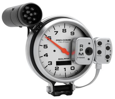 AutoMeter GAUGE, TACH, 5", 9K RPM, PRO-STOCK PEDESTAL W/ SUPER LITE & PEAK MEM, ULTRA-LITE 6832