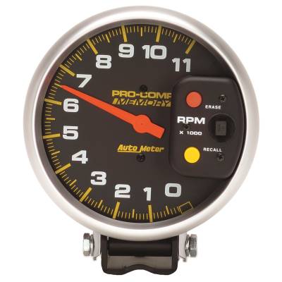 AutoMeter GAUGE, TACHOMETER, 5" , 11K RPM, PEDESTAL W/PEAK MEMORY, PRO-COMP 6811