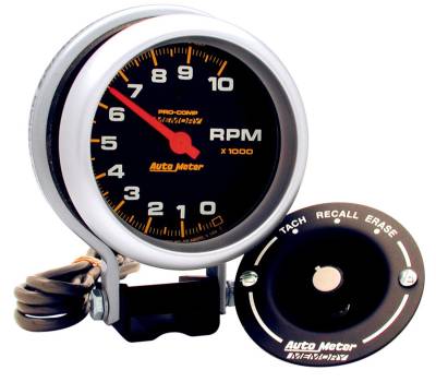 AutoMeter GAUGE, TACHOMETER, 3 3/4" , 10K RPM, PEDESTAL W/PEAK MEMORY, PRO-COMP 6601