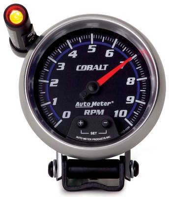 AutoMeter GAUGE, TACHOMETER, 3 3/4" , 10K RPM, PEDESTAL W/ EXT. QUICK-LITE, COBALT 6290
