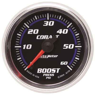 AutoMeter GAUGE, BOOST, 2 1/16" , 60PSI, DIGITAL STEPPER MOTOR, COBALT 6170