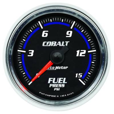 AutoMeter GAUGE, FUEL PRESSURE, 2 1/16" , 15PSI, DIGITAL STEPPER MOTOR, COBALT 6162