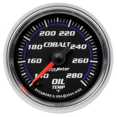 AutoMeter GAUGE, OIL TEMP, 2 1/16" , 140-280 Degrees F, DIGITAL STEPPER MOTOR, COBALT 6156