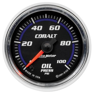 AutoMeter GAUGE, OIL PRESSURE, 2 1/16" , 100PSI, DIGITAL STEPPER MOTOR, COBALT 6153