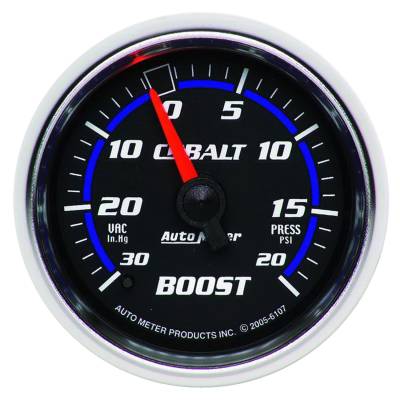 AutoMeter GAUGE, VAC/BOOST, 2 1/16" , 30INHG-20PSI, MECHANICAL, COBALT 6107