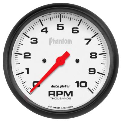 AutoMeter GAUGE, TACHOMETER, 5" , 10K RPM, IN-DASH, PHANTOM 5898