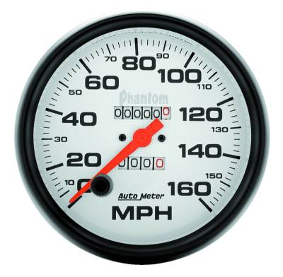 AutoMeter GAUGE, SPEEDOMETER, 5" , 160MPH, MECHANICAL, PHANTOM 5895