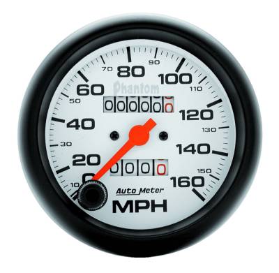 AutoMeter GAUGE, SPEEDOMETER, 3 3/8" , 160MPH, MECHANICAL, PHANTOM 5893