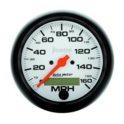 AutoMeter GAUGE, SPEEDO, 3 3/8" , 160MPH, ELEC. PROGRAM W/ LCD ODO, PHANTOM 5888