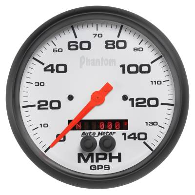 AutoMeter GAUGE, SPEEDOMETER, 5" , 140MPH, GPS, PHANTOM 5881