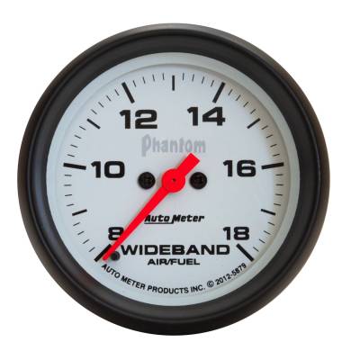 AutoMeter GAUGE, AIR/FUEL RATIO-WIDEBAND, ANALOG, 2 5/8" , 8:1-18:1, STEPPER MTR, PHANTOM 5879