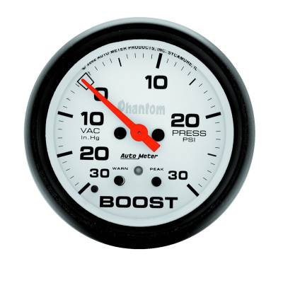 AutoMeter GAUGE, VAC/BOOST, 2 5/8" , 30INHG-30PSI, DIGITAL STEPPER MOTOR, PHANTOM 5877