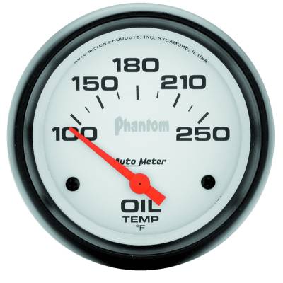 AutoMeter GAUGE, OIL TEMP, 2 5/8" , 100-250 Degrees F, ELECTRIC, PHANTOM 5847