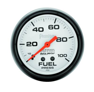 AutoMeter GAUGE, FUEL PRESSURE, 2 5/8" , 100PSI, MECHANICAL, PHANTOM 5812