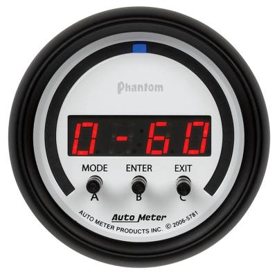 AutoMeter GAUGE, PERFORM METER, 2 1/16" , 1/4 MILE/HP/0-60/60-0/G FORCES, DIGITAL, PHANTOM 5781
