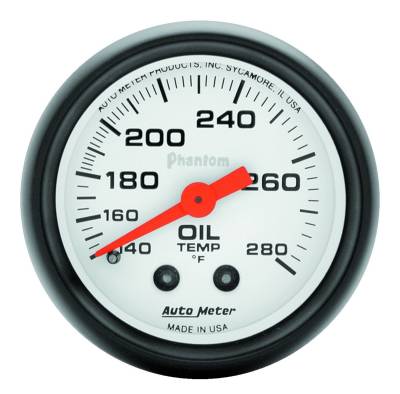 AutoMeter GAUGE, OIL TEMP, 2 1/16" , 140-280 Degrees F, MECHANICAL, PHANTOM 5741