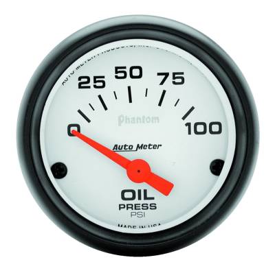 AutoMeter GAUGE, OIL PRESSURE, 2 1/16" , 100PSI, ELECTRIC, PHANTOM 5727