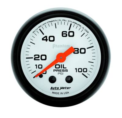 AutoMeter GAUGE, OIL PRESSURE, 2 1/16" , 100PSI, MECHANICAL, PHANTOM 5721