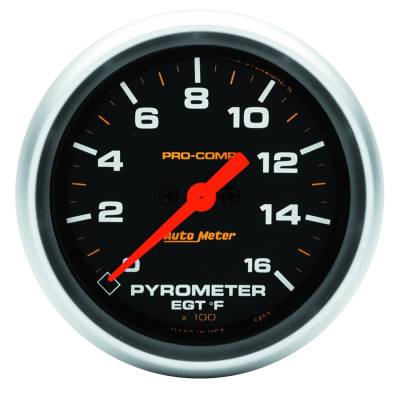 AutoMeter GAUGE, PYROMETER (EGT), 2 5/8" , 1600 Degrees F, DIGITAL STEPPER MOTOR, PRO-COMP 5444