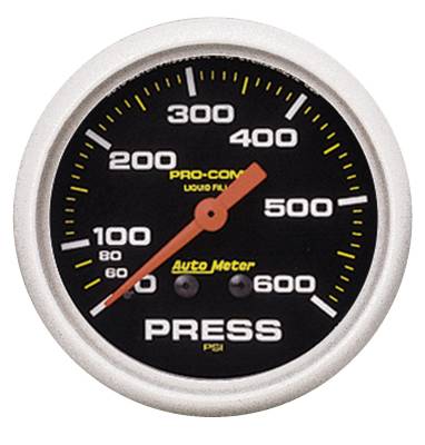 AutoMeter GAUGE, PRESSURE, 2 5/8" , 600PSI, LIQUID FILLED MECH, PRO-COMP 5425