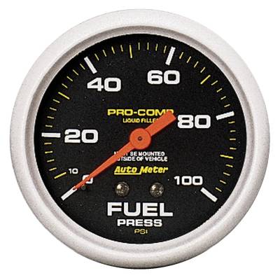 AutoMeter GAUGE, FUEL PRESS, 2 5/8" , 100PSI, LIQUID FILLED MECH, PRO-COMP 5412