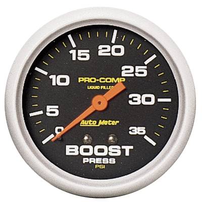 AutoMeter GAUGE, BOOST PRESS, 2 5/8" , 35PSI, LIQUID FILLED MECH, PRO-COMP 5404
