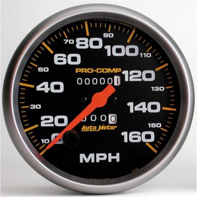 AutoMeter GAUGE, SPEEDOMETER, 5" , 160MPH, MECHANICAL, PRO-COMP 5154