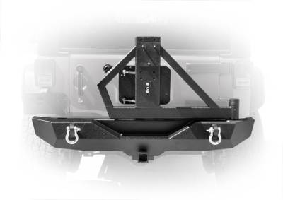 DV8 Offroad Jeep Rear Bumper with Carrier RBSTTB-02