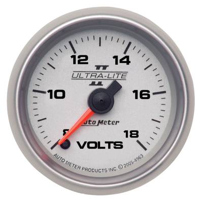 AutoMeter GAUGE, VOLTMETER, 2 1/16" , 18V, DIGITAL STEPPER MOTOR, ULTRA-LITE II 4991