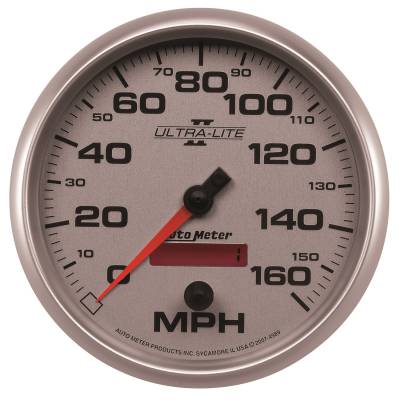 AutoMeter GAUGE, SPEEDOMETER, 5" , 160MPH, ELEC. PROGRAMMABLE, ULTRA-LITE II 4989