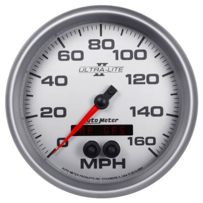 AutoMeter GAUGE, SPEEDOMETER, 5" , 160MPH, GPS, ULTRA-LITE II 4981