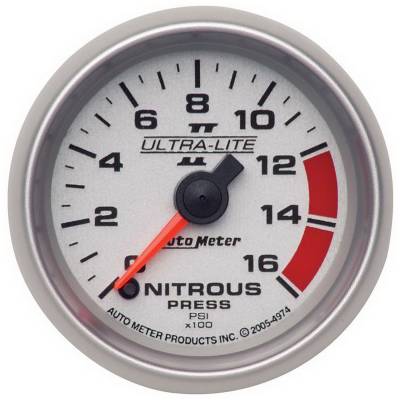 AutoMeter GAUGE, NITROUS PRESSURE, 2 1/16" , 1600PSI, DIGITAL STEPPER MOTOR, ULTRA-LITE II 4974