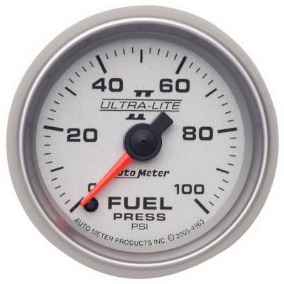 AutoMeter GAUGE, FUEL PRESSURE, 2 1/16" , 100PSI, DIGITAL STEPPER MOTOR, ULTRA-LITE II 4963