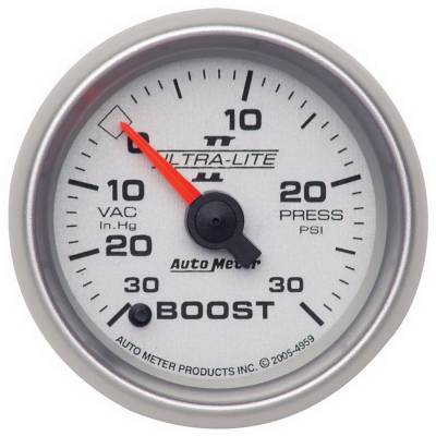 AutoMeter GAUGE, VAC/BOOST, 2 1/16" , 30INHG-30PSI, DIGITAL STEPPER MOTOR, ULTRA-LITE II 4959