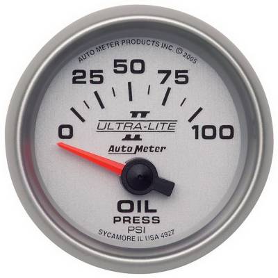AutoMeter GAUGE, OIL PRESSURE, 2 1/16" , 100PSI, ELECTRIC, ULTRA-LITE II 4927