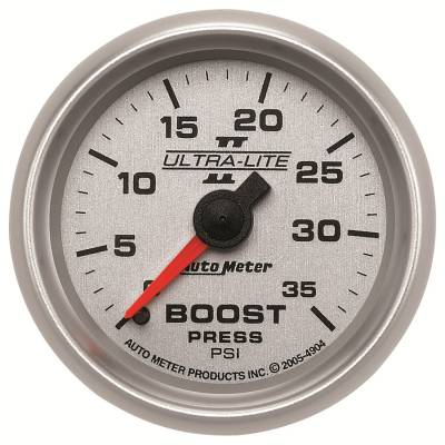 AutoMeter GAUGE, BOOST, 2 1/16" , 35PSI, MECHANICAL, ULTRA-LITE II 4904