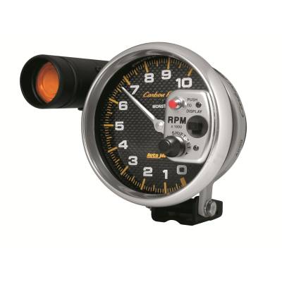 AutoMeter GAUGE, TACHOMETER, 5" , 10K RPM, PEDESTAL W/ EXT. SHIFT-LITE, CARBON FIBER 4899