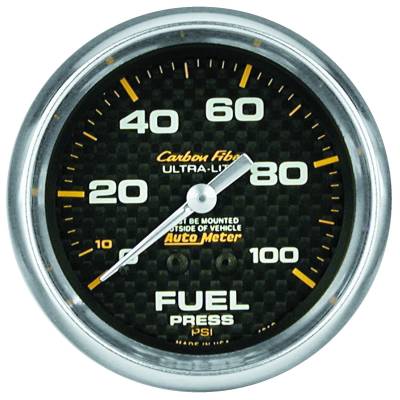 AutoMeter GAUGE, FUEL PRESSURE, 2 5/8" , 15PSI, MECHANICAL, CARBON FIBER 4811