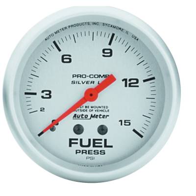 AutoMeter GAUGE, FUEL PRESS, 2 5/8" , 15PSI, LIQUID FILLED MECH, ULTRA-LITE 4611