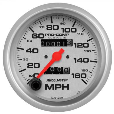 AutoMeter GAUGE, SPEEDOMETER, 3 3/8" , 160MPH, MECHANICAL, ULTRA-LITE 4493