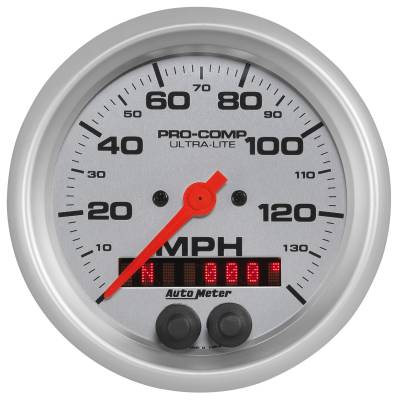 AutoMeter GAUGE, SPEEDOMETER, 3 3/8" , 140MPH, GPS, ULTRA-LITE 4480