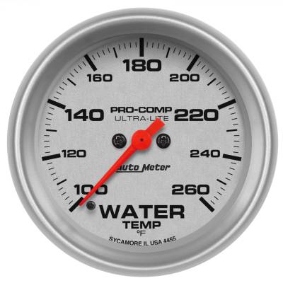 AutoMeter GAUGE, WATER TEMP, 2 5/8in, 260deg F, DIGITAL STEPPER MOTOR, ULTRA-LITE 4455