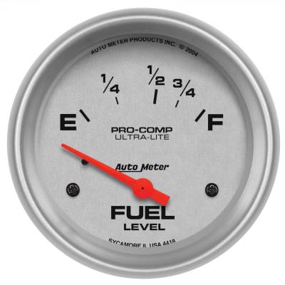 AutoMeter GAUGE, FUEL LEVEL, 2 5/8" , 16OE TO 158OF, ELEC, ULTRA-LITE 4418