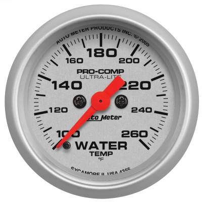 AutoMeter GAUGE, WATER TEMP, 2 1/16in, 100-260deg F, DIGITAL STEPPER MOTOR, ULTRA-LITE 4355