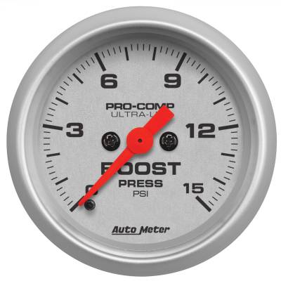 AutoMeter GAUGE, BOOST, 2 1/16" , 15PSI, DIGITAL STEPPER MOTOR, ULTRA-LITE 4350