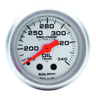 AutoMeter GAUGE, OIL TANK TEMP, 2 1/16" , 140-340 Degrees F, MECHANICAL, ULTRA-LITE 4346